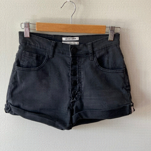 ONE Teaspoon Harlets High Rise Long Rise Fitted Twisted Cuff Hem Black Size 27